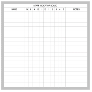 Staff Indicator Board – Multiple Sizes