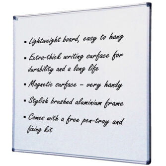 Witax magnetic whiteboard with aluminium frame