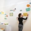 Smart magnetic wallpaper school wall for teaching