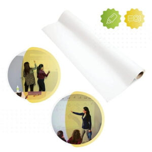 Smart whiteboard wallpaper low sheen projector and dry erase