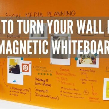 Social Media planning with magnetic whiteboard