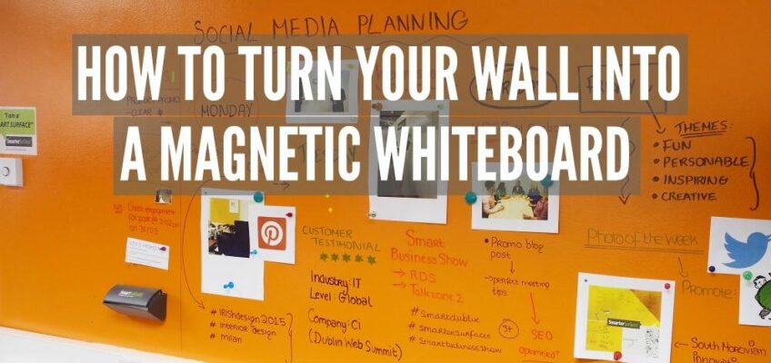 Social Media planning with magnetic whiteboard