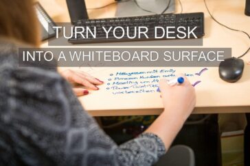 Whiteboard paint clear writable desk to do list office desk