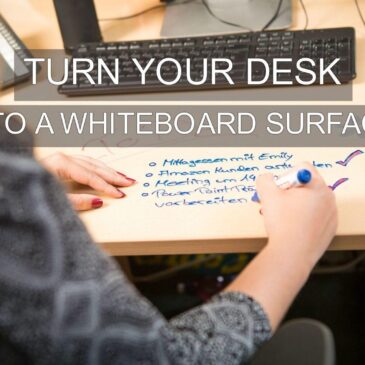 Whiteboard paint clear writable desk to do list office desk