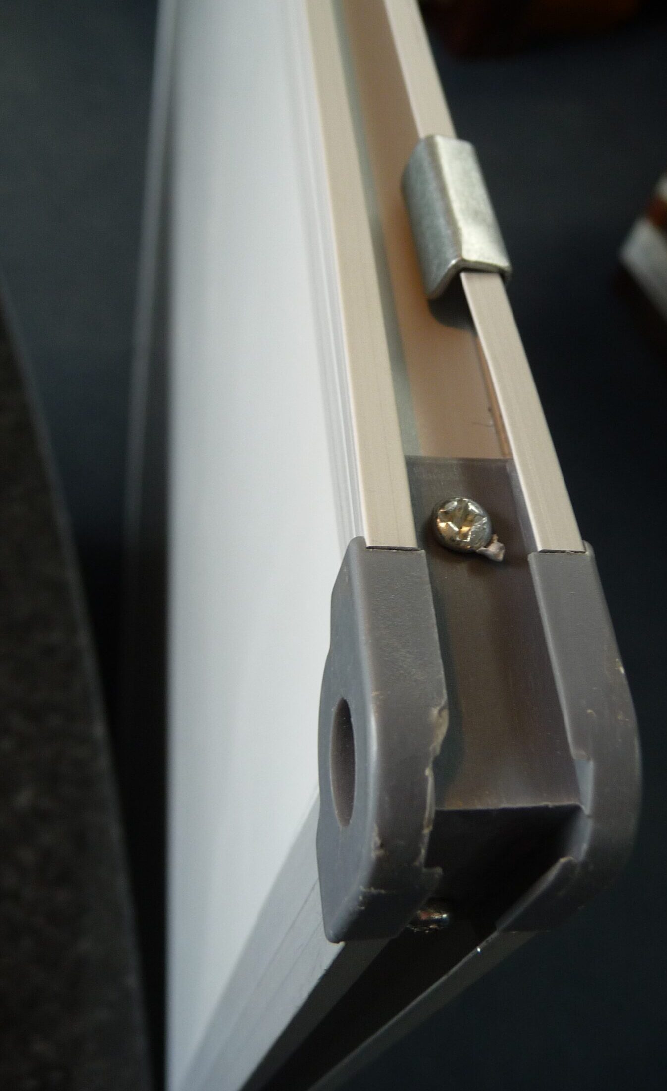 Edge hook brackets for our wall mounted whiteboards