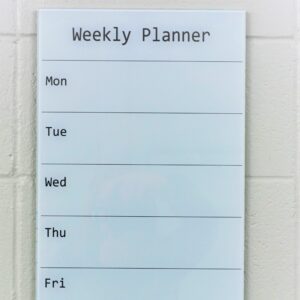 Glass week planner