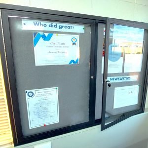 Lockable noticeboard