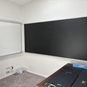 custom made chalk board& sliding whiteboard